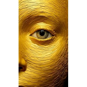 Gold face - Πίνακας σε καμβά