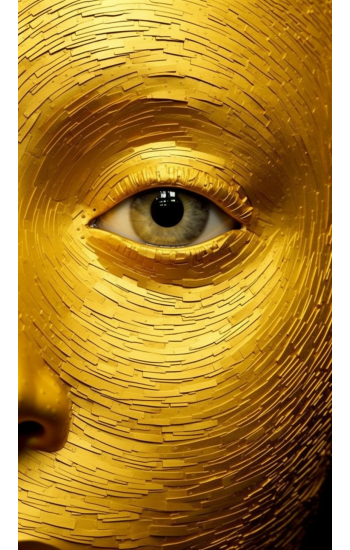 Gold face - Πίνακας σε καμβά