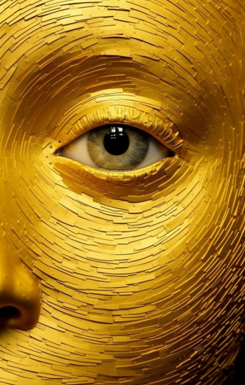 Gold face - Πίνακας σε καμβά