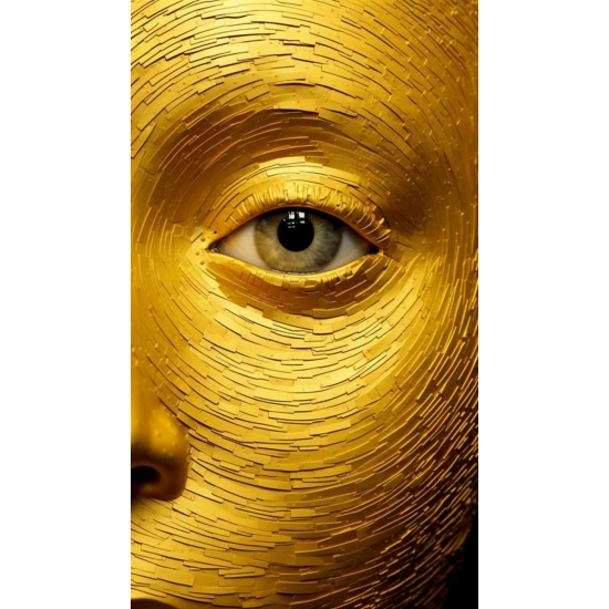 Gold face - Πίνακας σε καμβά Κάδρα / Καμβάδες