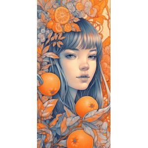 Orange girl - Πίνακας σε καμβά