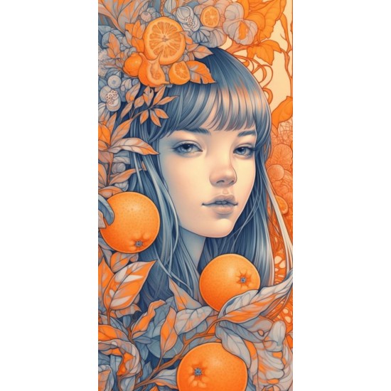 Orange girl - Πίνακας σε καμβά Κάδρα / Καμβάδες
