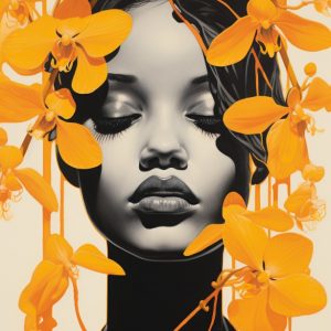 Orchid woman - Πίνακας σε καμβά