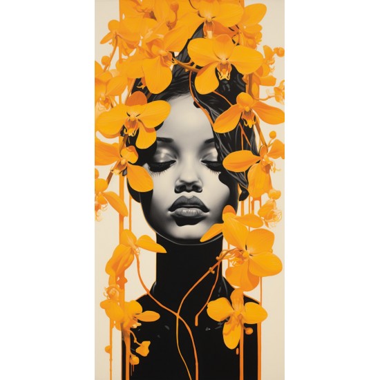 Orchid woman - Πίνακας σε καμβά