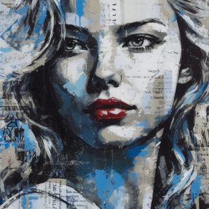 Pop art blonde girl - Πίνακας σε καμβά Pop art blonde girl - Πίνακας σε καμβά