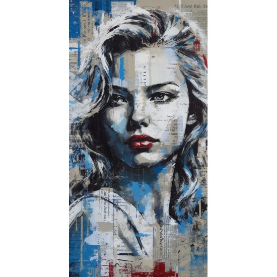 Pop art blonde girl - Πίνακας σε καμβά Pop art blonde girl - Πίνακας σε καμβά