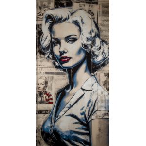 Pop art blonde woman - Πίνακας σε καμβά