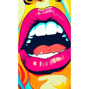 Pop art mouth - Πίνακας σε καμβά