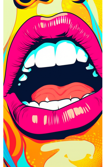 Pop art mouth - Πίνακας σε καμβά
