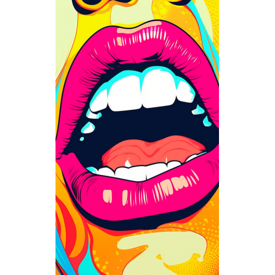 Pop art mouth - Πίνακας σε καμβά