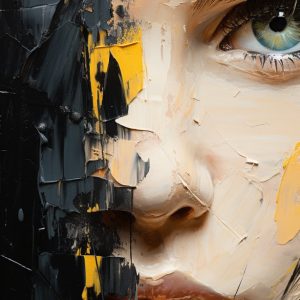 Portrait of young girl - Πίνακας σε καμβά