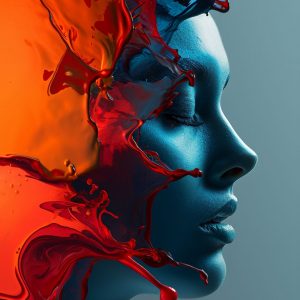 Red wave - Πίνακας σε καμβά Red wave - Πίνακας σε καμβά