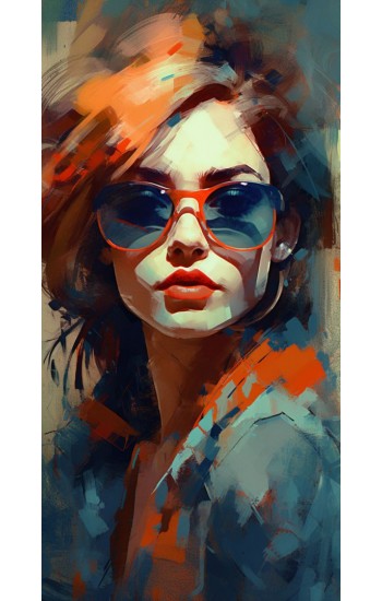 Shiny woman - Πίνακας σε καμβά