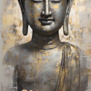 Silver and gold buddha - Πίνακας σε καμβά Silver and gold buddha - Πίνακας σε καμβά
