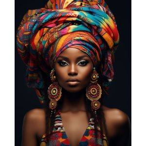 Stunning African woman - Πίνακας σε καμβά