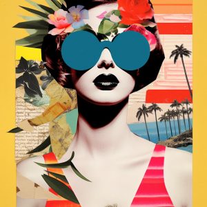 Summer collage -  Πίνακας σε καμβά