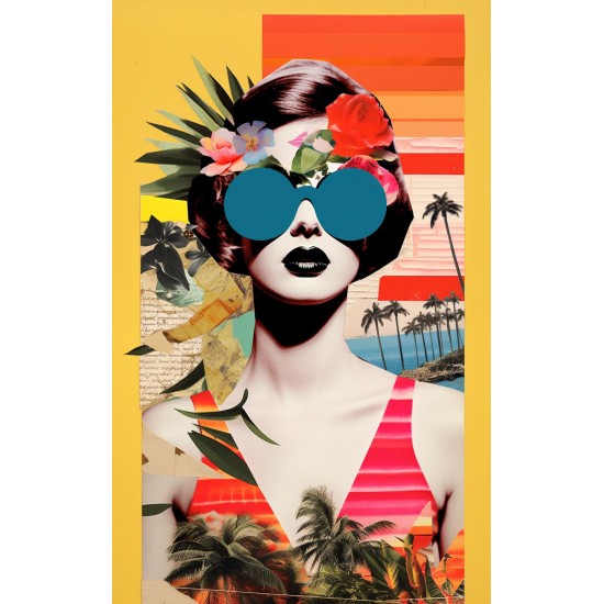 Summer collage -  Πίνακας σε καμβά