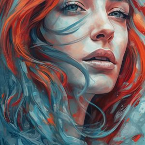 Surreal portrait of a woman - Πίνακας σε καμβά Surreal portrait of a woman - Πίνακας σε καμβά