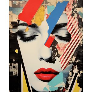 Uncontrolled collage art - Πίνακας σε καμβά
