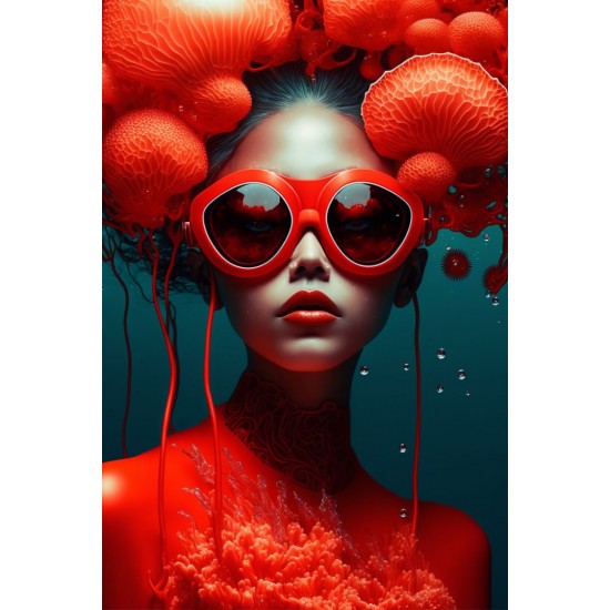 Underwater fashion - Πίνακας σε καμβά