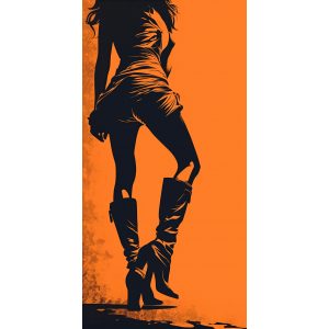 Woman in boots - Πίνακας σε καμβά Woman in boots - Πίνακας σε καμβά