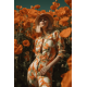 Woman in flowers forest print - Πίνακας σε καμβά Κάδρα / Καμβάδες