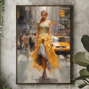 Woman in the city - Πίνακας σε καμβά Woman in the city - Πίνακας σε καμβά