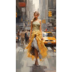 Woman in the city - Πίνακας σε καμβά Woman in the city - Πίνακας σε καμβά