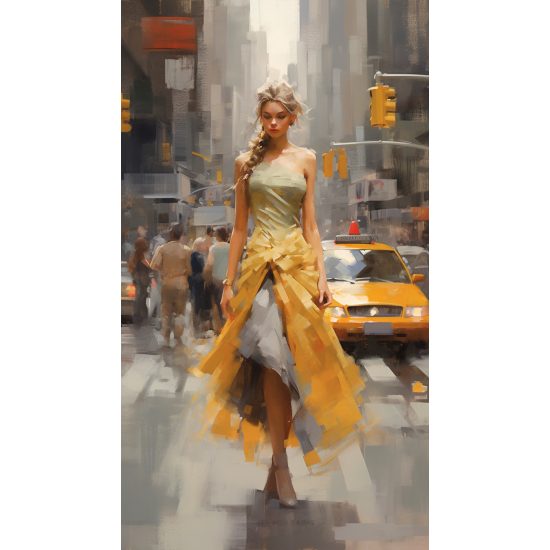 Woman in the city - Πίνακας σε καμβά