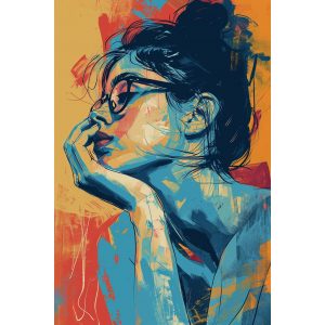 Woman thinking -  Πίνακας σε καμβά