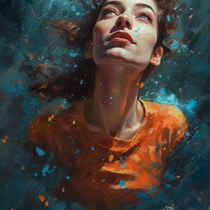 Women floating in the air 2 - Πίνακας σε καμβά