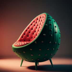 Alien chair watermelon - Πίνακας σε καμβά Alien chair watermelon - Πίνακας σε καμβά