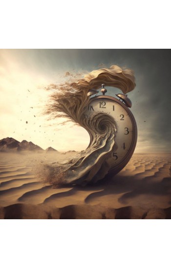 Clock in the wind - Πίνακας σε καμβά