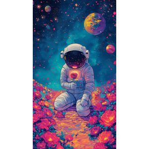 Astronaut in love - Πίνακας σε καμβά