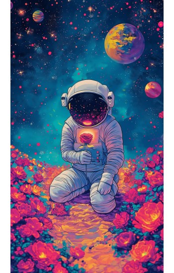 Astronaut in love - Πίνακας σε καμβά