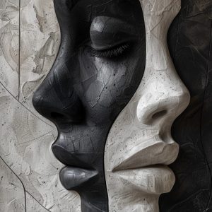 Black and white portraits - Πίνακας σε καμβά