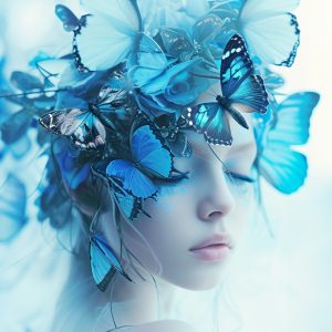 Blue butterflies - Πίνακας σε καμβά Blue butterflies - Πίνακας σε καμβά