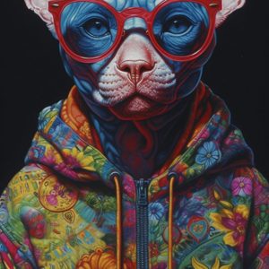 Cat wearing glasses - Πίνακας σε καμβά