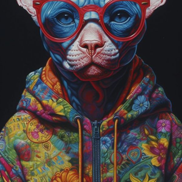 Cat wearing glasses - Πίνακας σε καμβά
