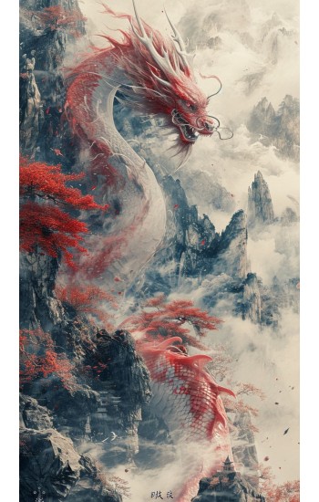 China dragon - Πίνακας σε καμβά