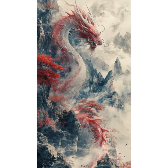 China dragon - Πίνακας σε καμβά - Πίνακας σε καμβά Κάδρα / Καμβάδες