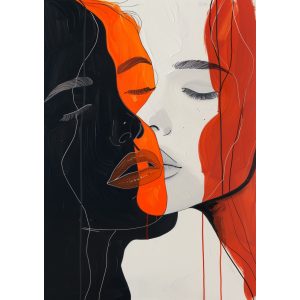 Crossed faces - Πίνακας σε καμβά