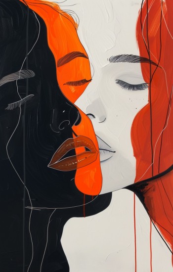 Crossed faces - Πίνακας σε καμβά