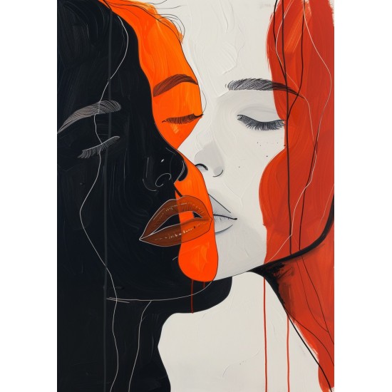 Crossed faces - Πίνακας σε καμβά