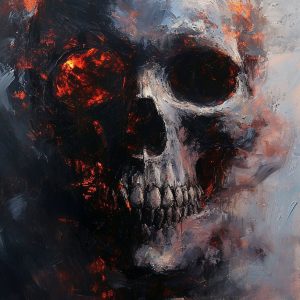 Dark skull art 2 - Πίνακας σε καμβά
