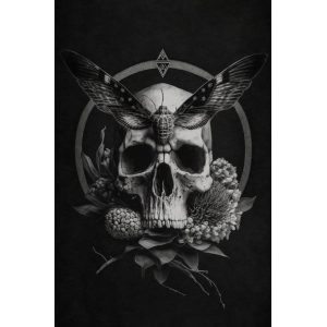 Deaths head black and white - Πίνακας σε καμβά