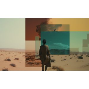 Desert walking - Πίνακας σε καμβά