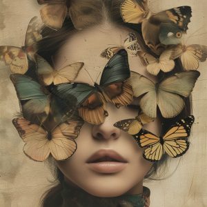 Faith and butterflies - Πίνακας σε καμβά Faith and butterflies - Πίνακας σε καμβά