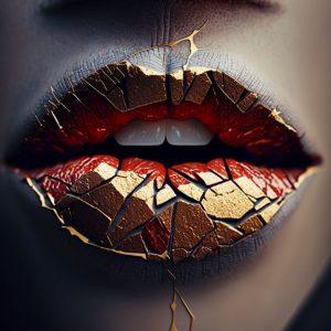 Female lips - Πίνακας σε καμβά
