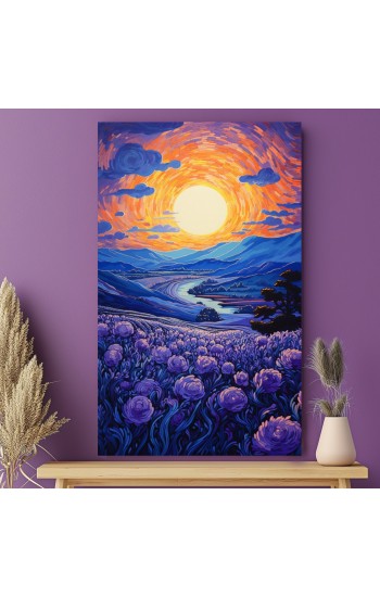 Fields of lavender - Πίνακας σε καμβά